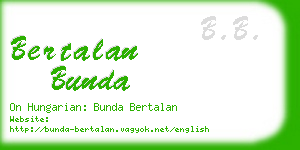 bertalan bunda business card